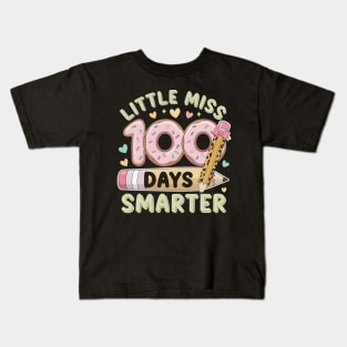 Little Miss 100 Days Smarter 100th Day of School Kids T-Shirt